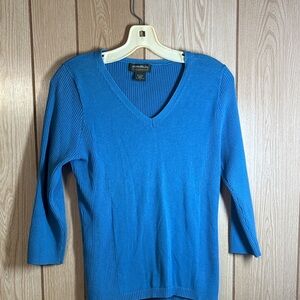 Croft & Barrow Vibrant Blue V-Neck Sweater